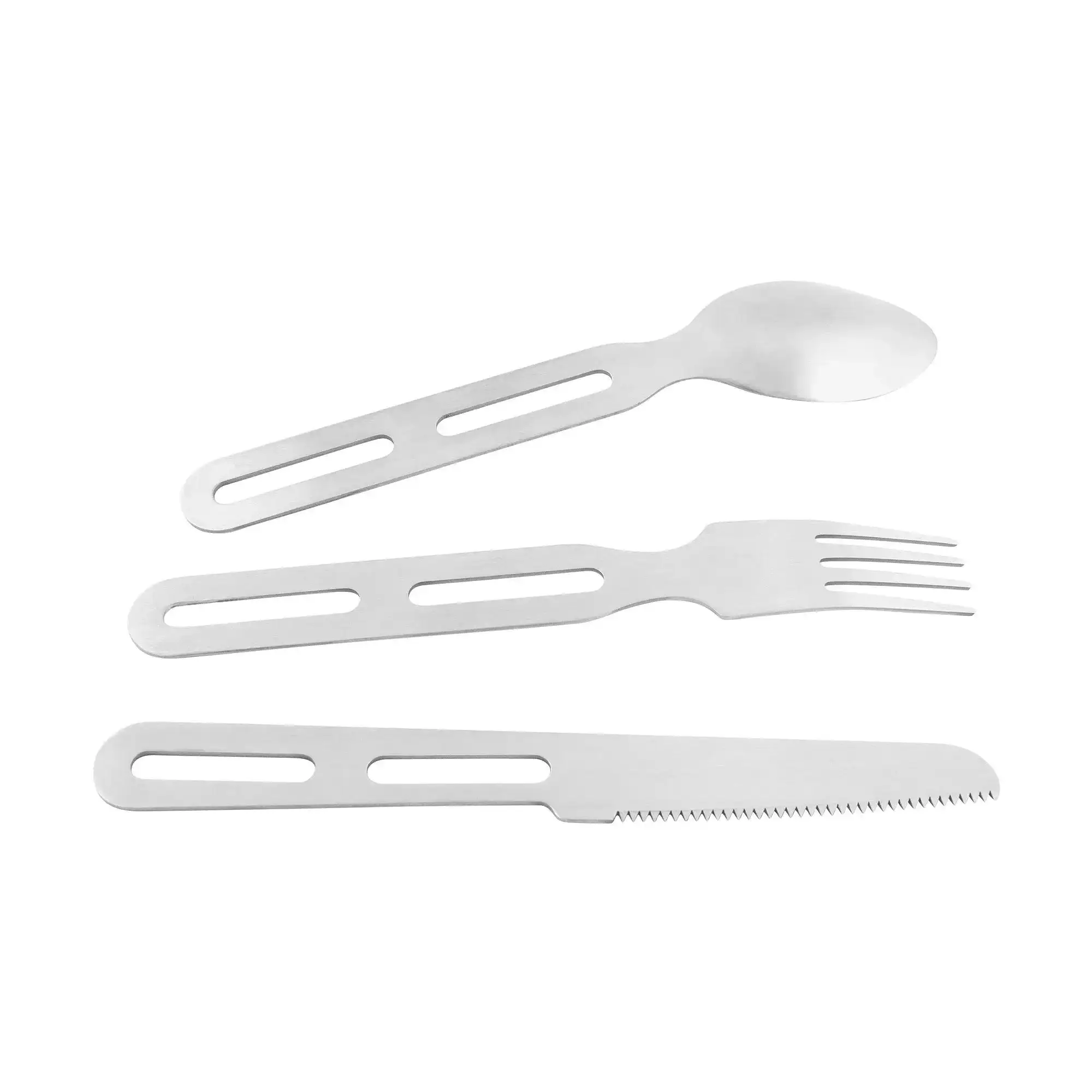 Camping cutlery Cutlery Set I silver brown - Image 2