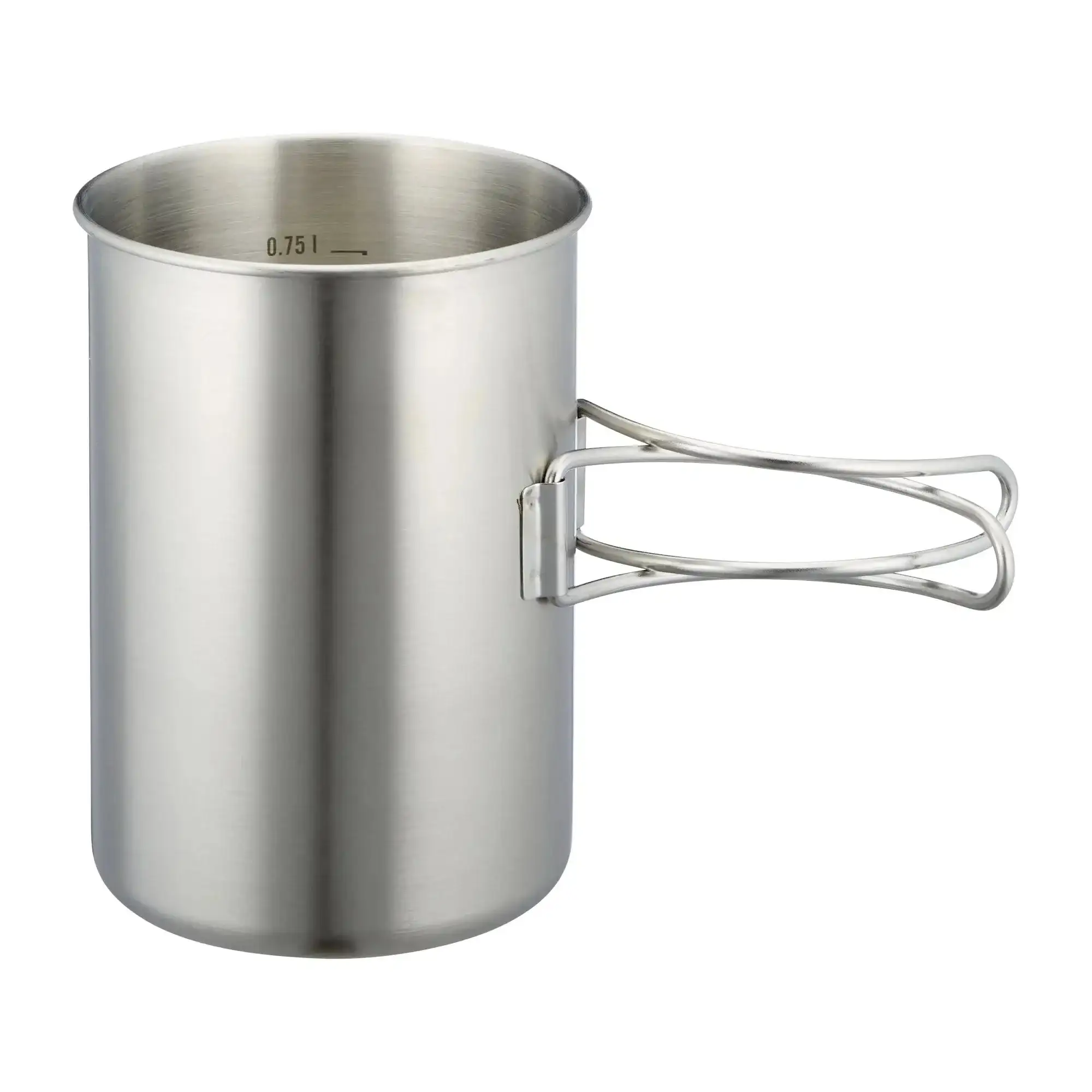 Mug with handle 850 ml silver-colored