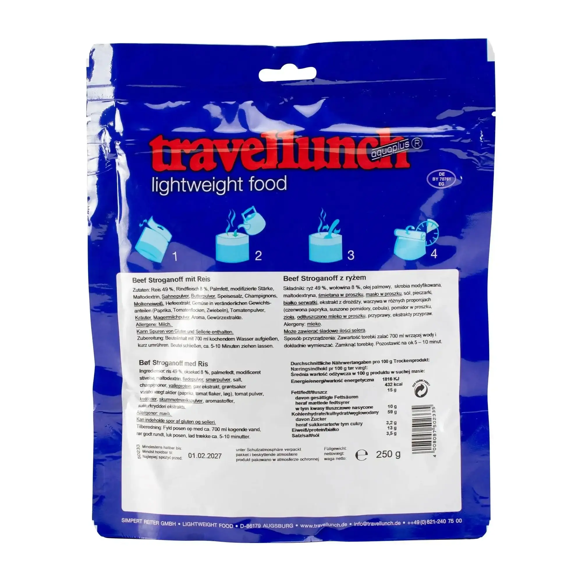 Beef Stroganoff with rice 2-pack - Image 2