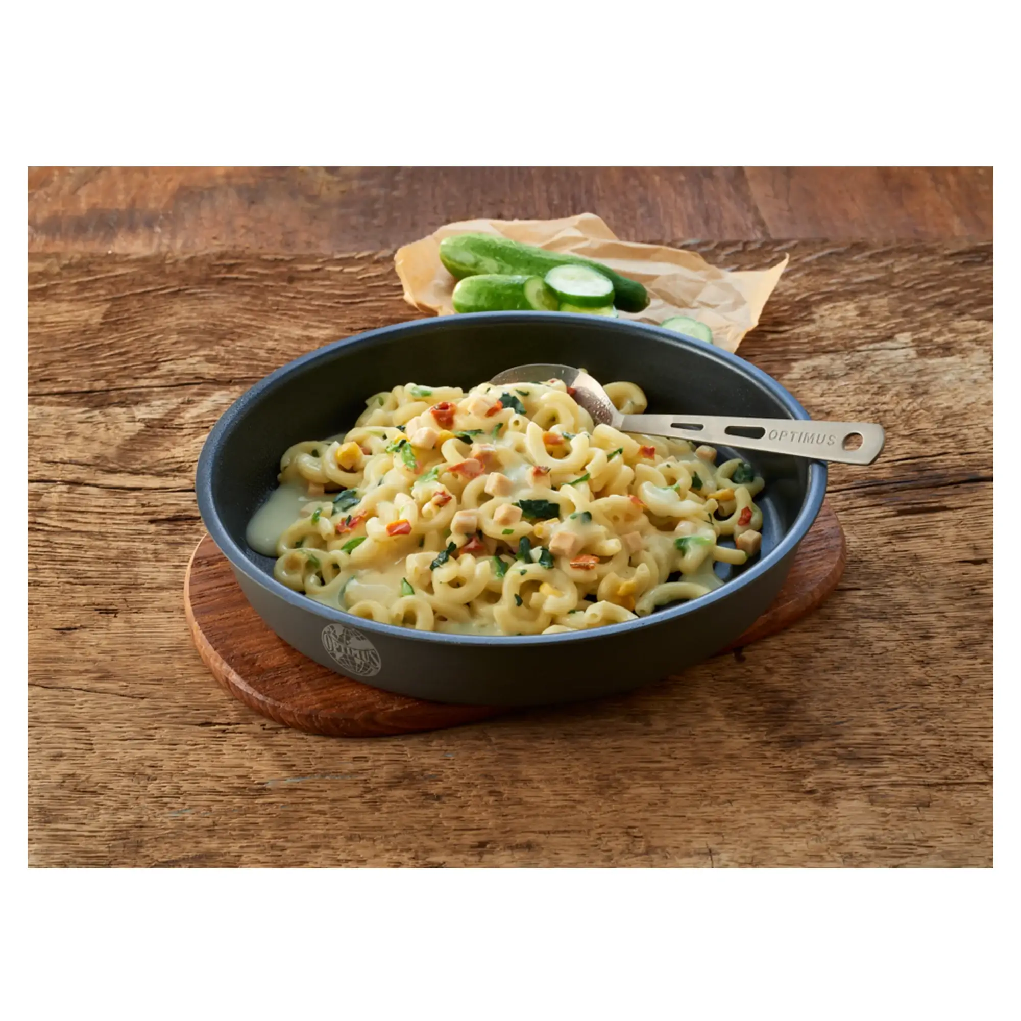 Creamy noodles with chicken and spinach - Image 2
