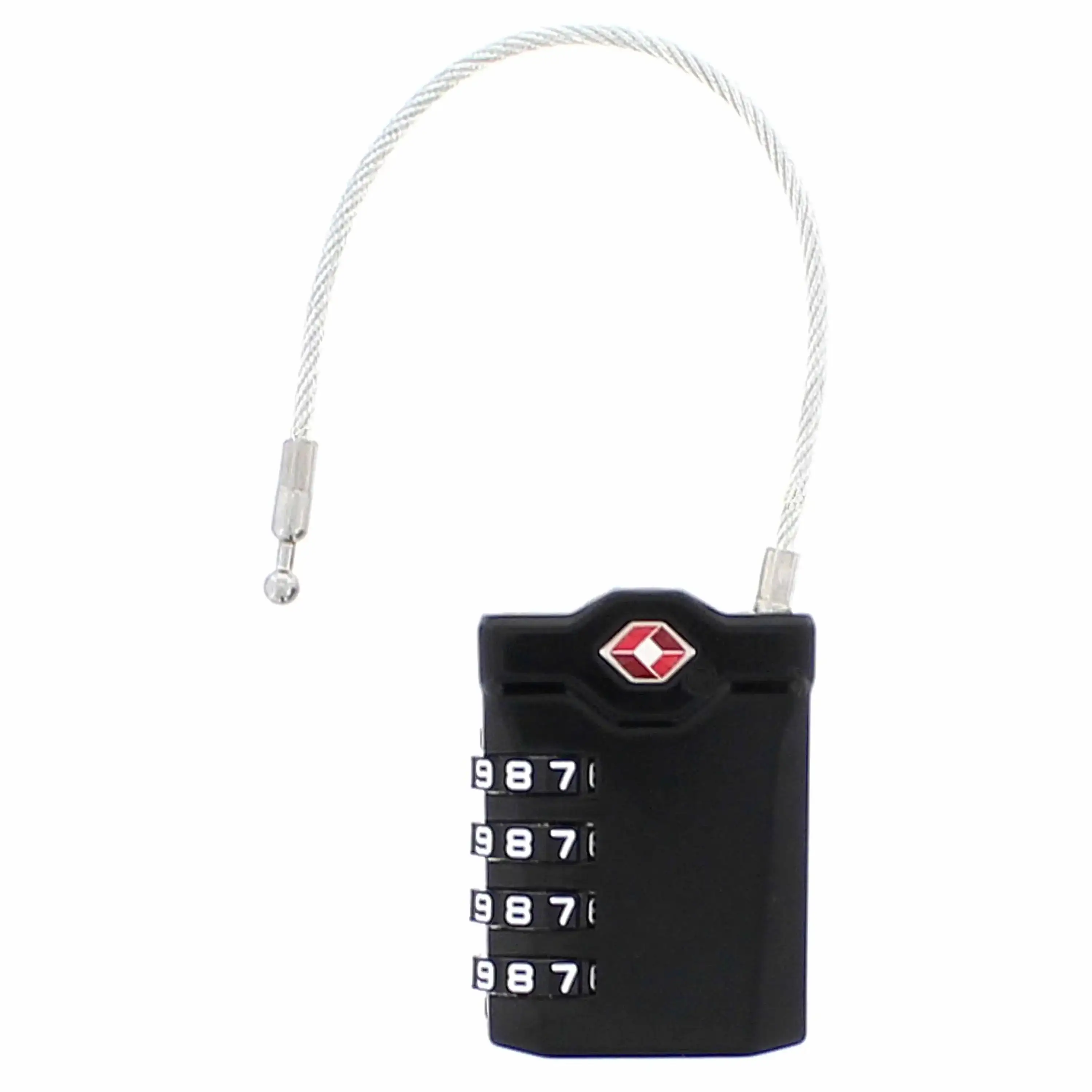 Luggage lock with steel cable and number code - Image 2
