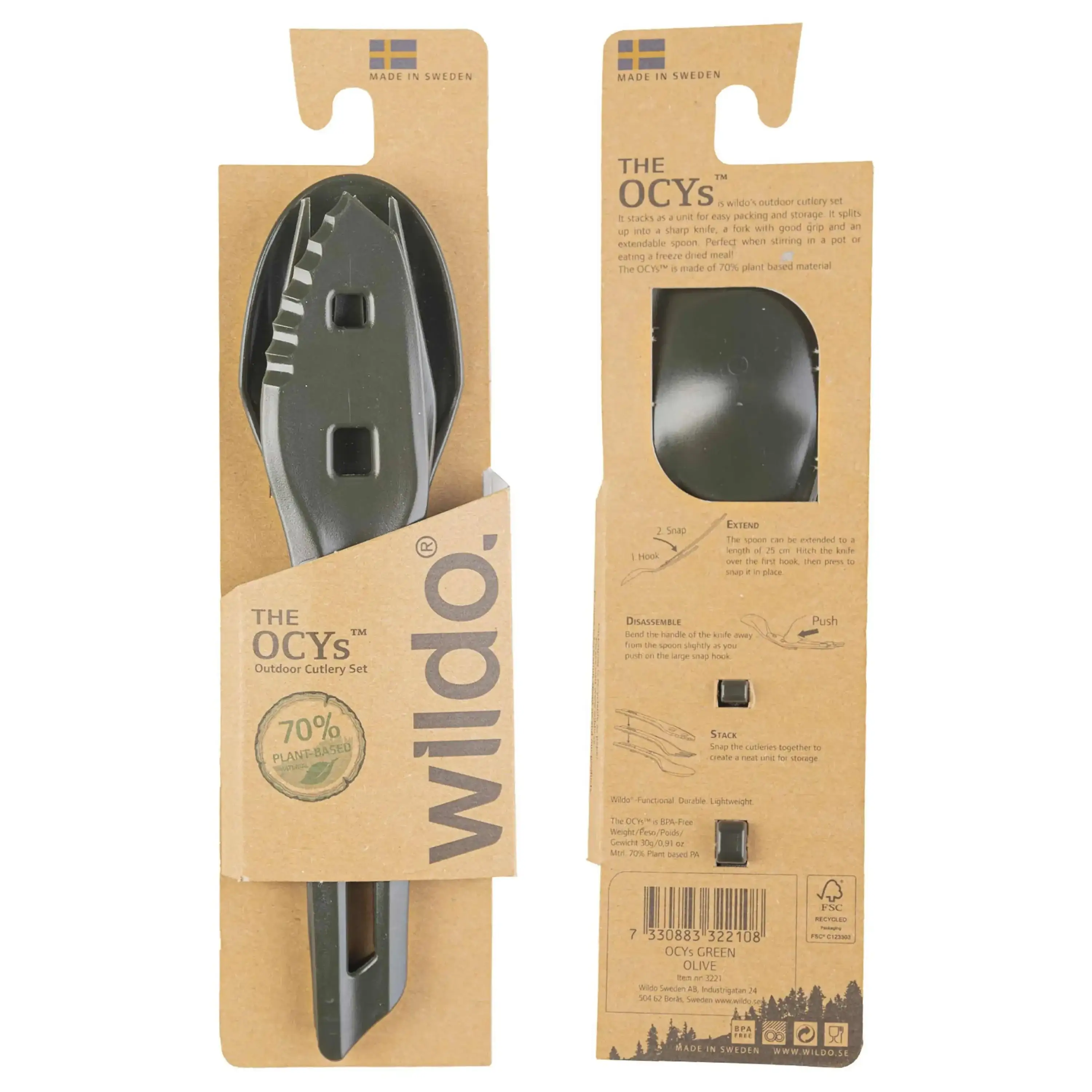 Cutlery set The OCYS Outdoor Cutlery Set olive - Image 2